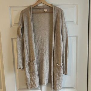 Cuyana Beige Open-Front Sweater